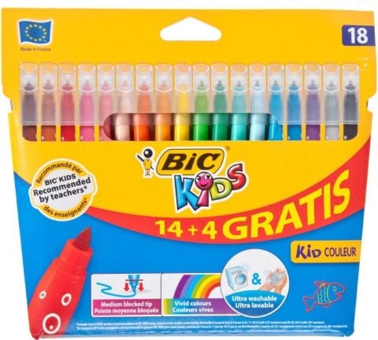 Picture of Bic FLAMASTRY BIC KIDS KID COULEUR PUDEKO 14+4 SZT - 841802