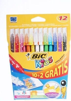 Изображение Bic Flamastry KIDS Colour & Erase 10+2 kolory BIC (159024)