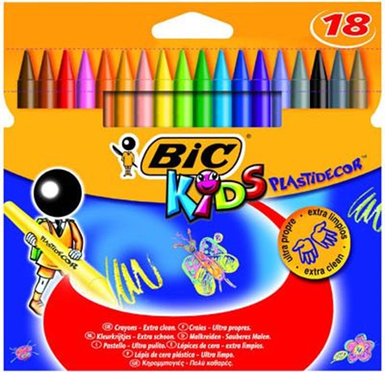 Picture of Bic KREDKI WIECOWE BIC KIDS PLASTIDECOR PUDEKO 18 SZT - 829771