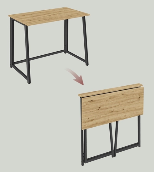 Picture of Biurko Leobert Biurko Komputerowe MAX 1.0 - artisan / czarne nogi