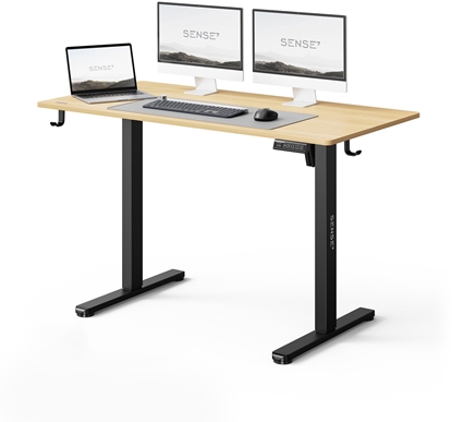 Attēls no Biurko SENSE7 NOJO LIGHT Jasnobrzowo-Czarne 120 cmx60 cm