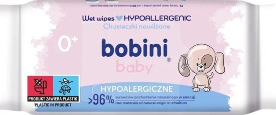 Изображение Bobini Baby Chusteczki nawilane dla dzieci i niemowlt Hypoalergiczne 60 szt.