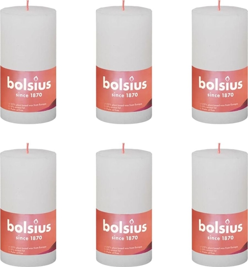 Изображение Bolsius wiece piekowe Shine, 6 szt., 130x68 mm, zgaszona biel