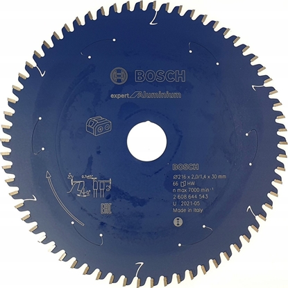 Attēls no Griešanas disks alumīnijam Bosch Expert for Aluminium; 216x30x2 mm; Z66