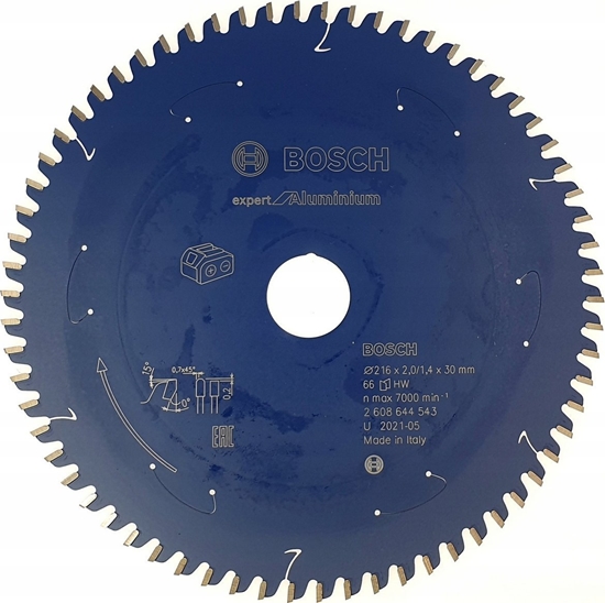 Picture of Griešanas disks alumīnijam Bosch Expert for Aluminium; 216x30x2 mm; Z66