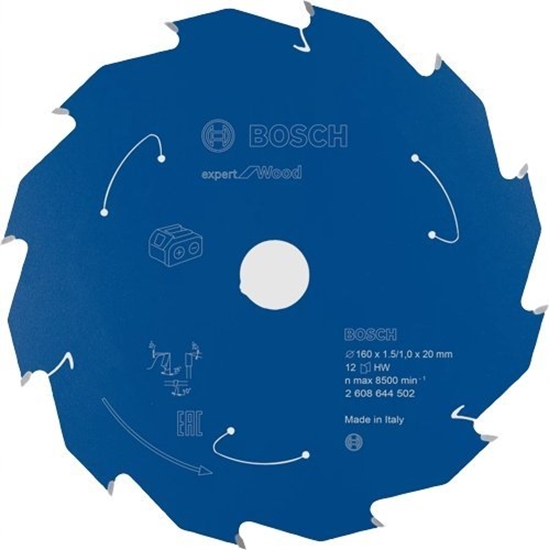 Изображение Bosch Bosch circular saw blade Expert for Wood, 160mm, 12Z (bore 20mm, for cordless saws)