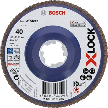 Изображение Bosch Bosch X-LOCK serrated lock washer X571 Best for Metal, 115mm, grinding disc (O 115mm, K 40, straight version)
