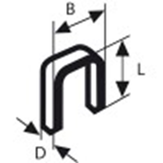 Изображение Bosch Zszywki z wskim grzbietem 5,8mm 18G TK40 25G do GTK40 2608200702