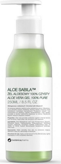 Picture of Botanica Pharma Aloe Sabila el 100% czysty wzbogacony w witamin E Do skóry uszkodzonej i suchej 250ml