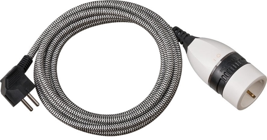 Изображение Brennenstuhl Verlängerungskabel  3m Textilkabel sw/ws