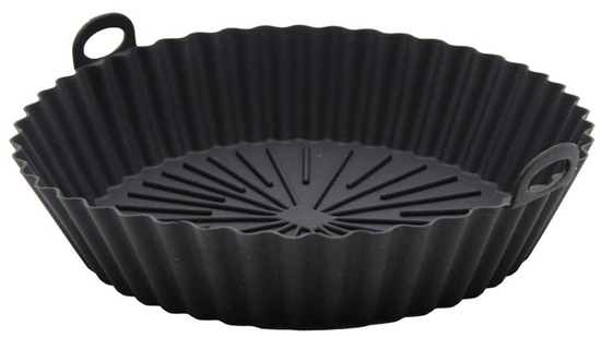 Изображение Brunbeste Wkad silikonowy do frytkownicy AIR FRYER okrgy czarny ksztat 20cm BB-3133