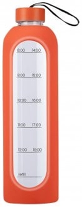 Picture of Butelka szklana KiCA Hydro Glass 1000 ml - pomaraczowa