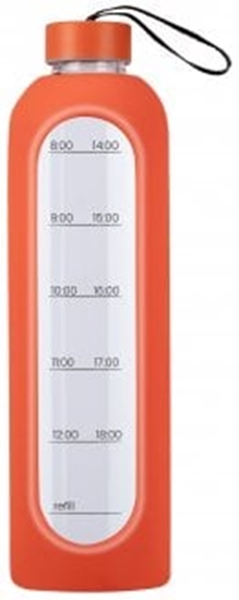 Picture of Butelka szklana KiCA Hydro Glass 1000 ml - pomaraczowa
