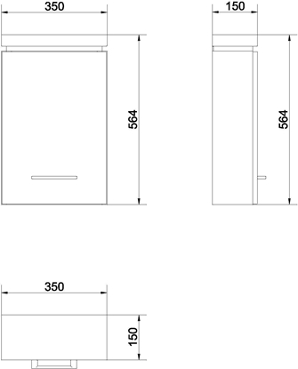 Attēls no Cersanit Szafka górna Olivia 35cm biay poysk (S543-009)