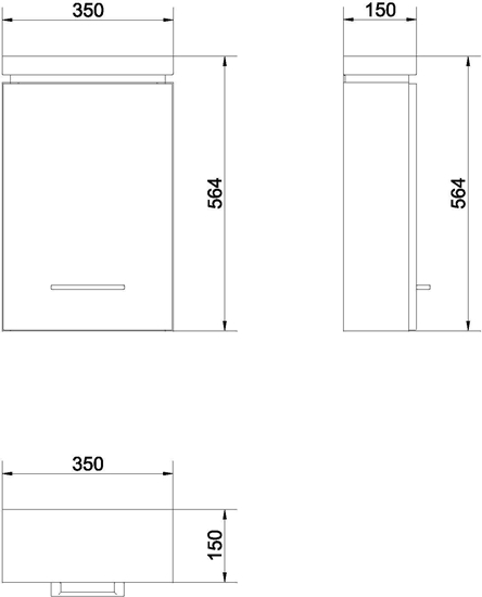 Picture of Cersanit Szafka górna Olivia 35cm biay poysk (S543-009)