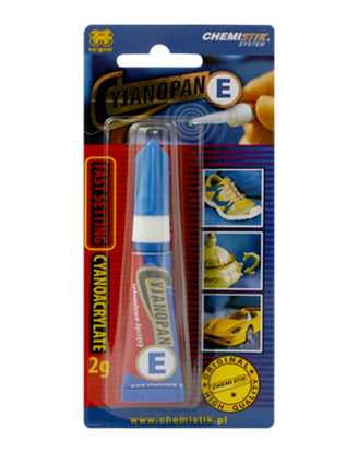 Picture of Chemistik Uniwersalny klej byskawiczny CYJANOPAN E 2g