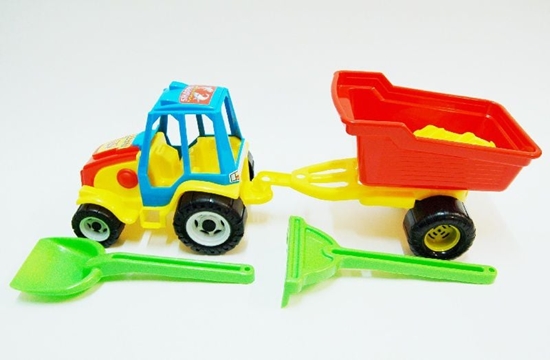 Picture of CHOISKI Traktor z przyczepk, opatk i grabkami - CHOI 381