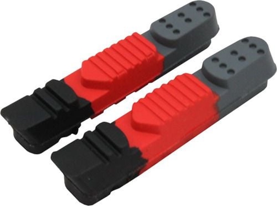 Изображение Clarks Wkadki hamulcowe CLARK'S CPS220 SZOSA (Shimano, Sram, Tektro, Warunki Suche i Mokre) 55mm czarno-czerwono-szare