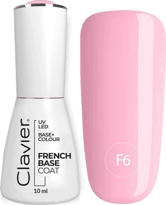 Attēls no Clavier Luxury French Base kolorowa baza hybrydowa F6 Marshmallow 10ml