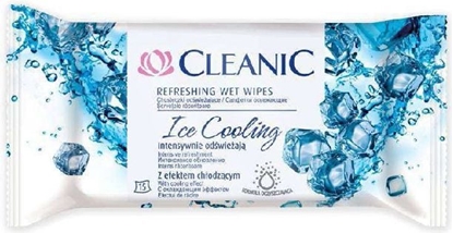 Attēls no Cleanic Chusteczki odwieajce Antybakteryjne Ice Cooling 1 op.-15szt