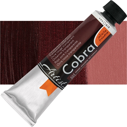 Изображение Cobra Artist Water-Mixable Oil Colour Tube Transparent Red Ochre 419