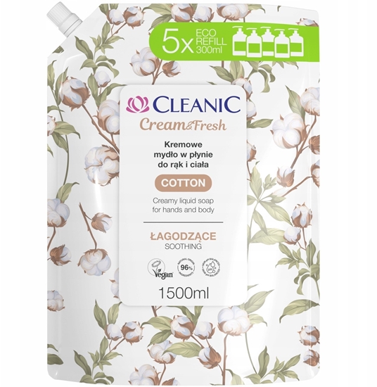 Picture of Compagnie de Provence CLEANIC Cream & Fresh Kremowy Mydo do rk i ciaa Cotton - agodzce 1500 ml