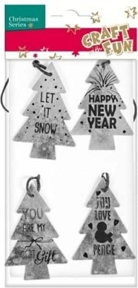 Attēls no Craft with Fun Ozdoba dekoracyjna zawieszka metalowa 4szt.