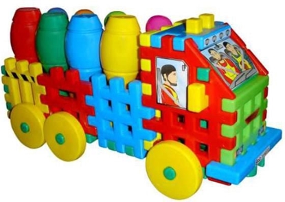 Attēls no Czako Ciarówka z krglami klocki konstrukcyjne