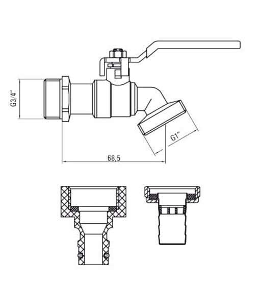 Изображение Deante Zawór kulowy 3/4'' VFA 252L