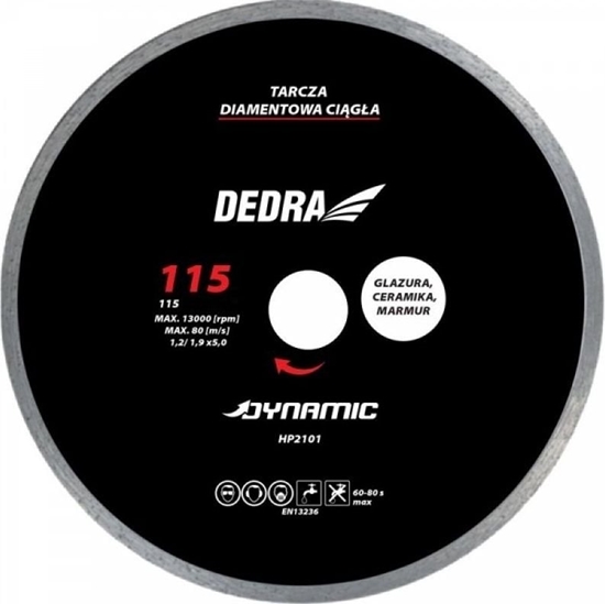 Изображение Dedra Tarcza diamentowa ciga dynamic 180mm 25.4mm (HP2104E)