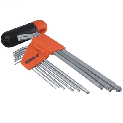 Picture of Dedra Zestaw kluczy imbusowych hex typ L 1,5-10mm z kulk 9szt. (0653)