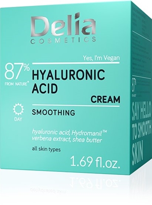 Attēls no Delia Kwas hialuronowy - 87% skadników z natury - Krem na dzie o dziaaniu wygadzajcym 50ml
