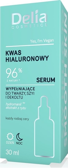 Picture of Delia Kwas hialuronowy - 96% z natury - Serum wypeniajce do twarzy, szyi i dekoltu 30ml