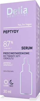 Attēls no Delia Peptydy - 87% z natury - Serum przeciwstarzeniowe do twarzy, szyi i dekoltu 30ml
