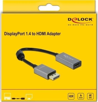 Picture of Delock Active DisplayPort 1.4 to HDMI Adapter 4K 60 Hz (HDR)