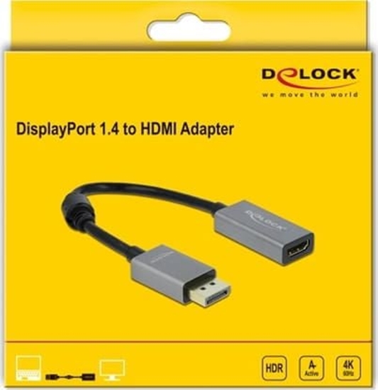 Picture of Delock Active DisplayPort 1.4 to HDMI Adapter 4K 60 Hz (HDR)