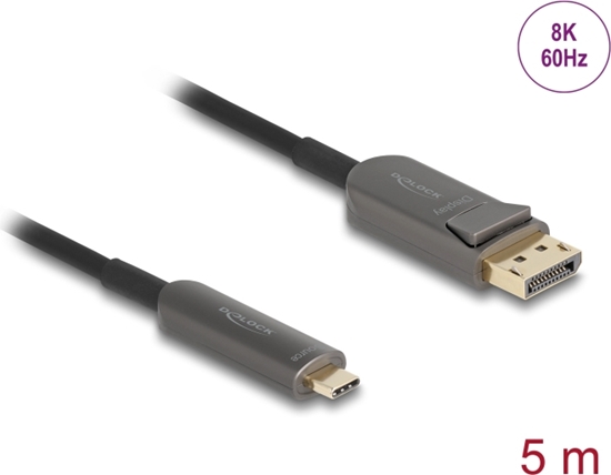 Picture of Delock Active Optical Cable USB Type-C™ to DisplayPort 8K 60 Hz 40 Gbps 5 m