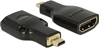 Picture of Delock Adapter High Speed HDMI with Ethernet – HDMI Micro-D male > HDMI-A female 4K black