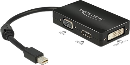 Picture of Delock Adapter mini DisplayPort 1.1 male to VGA / HDMI / DVI female Passive black