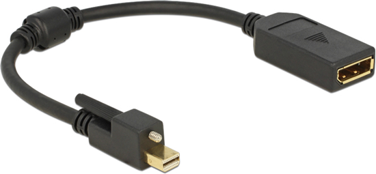 Picture of Delock Adapter mini DisplayPort 1.2 male with screw > DisplayPort female 4K black