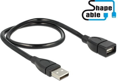 Picture of Delock Cable USB 2.0 Type-A male > USB 2.0 Type-A female ShapeCable 0.5 m