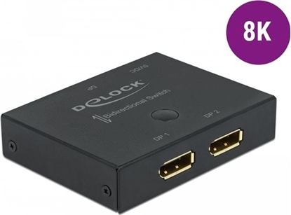 Изображение Delock DisplayPort 2 - 1 Switch bidirectional 8K 30 Hz