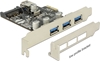 Picture of Delock PCI Express x1 Card to 3 x external + 1 x internal USB 5 Gbps Type-A female