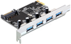 Picture of Delock PCI Express x1 Card to 4 x external USB Type-A female SuperSpeed USB 5 Gbps (USB 3.2 Gen 1)