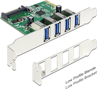 Picture of Delock PCI Express x1 Card to 4 x external USB Type-A female USB 5 Gbps