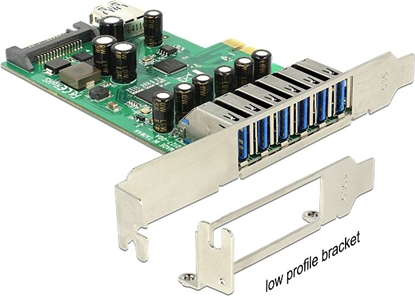 Picture of Delock PCI Express x1 Card to 6 x external + 1 x internal USB 5 Gbps Type-A female