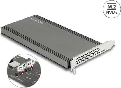 Attēls no Delock PCI Express x16 Card to 2 x internal NVMe M.2 Key M