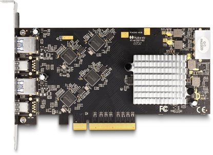 Picture of Delock PCI Express x8 Card with 2 x USB 20 Gbps USB Type-C™ female and 2 x USB 10 Gbps Type-A female - Quad Channel