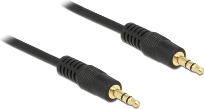 Attēls no Delock Stereo Jack Cable 3.5 mm 3 pin male > male 0.5 m black