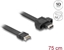 Attēls no Delock USB 10 Gbps Flat Cable Type-E Key A 20 pin male to USB Type-C™ female panel-mount 75 cm
